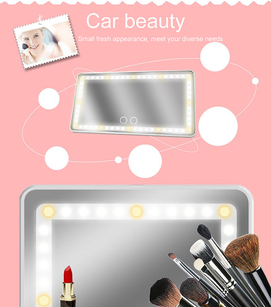 Extended Car Visor Mirror LED