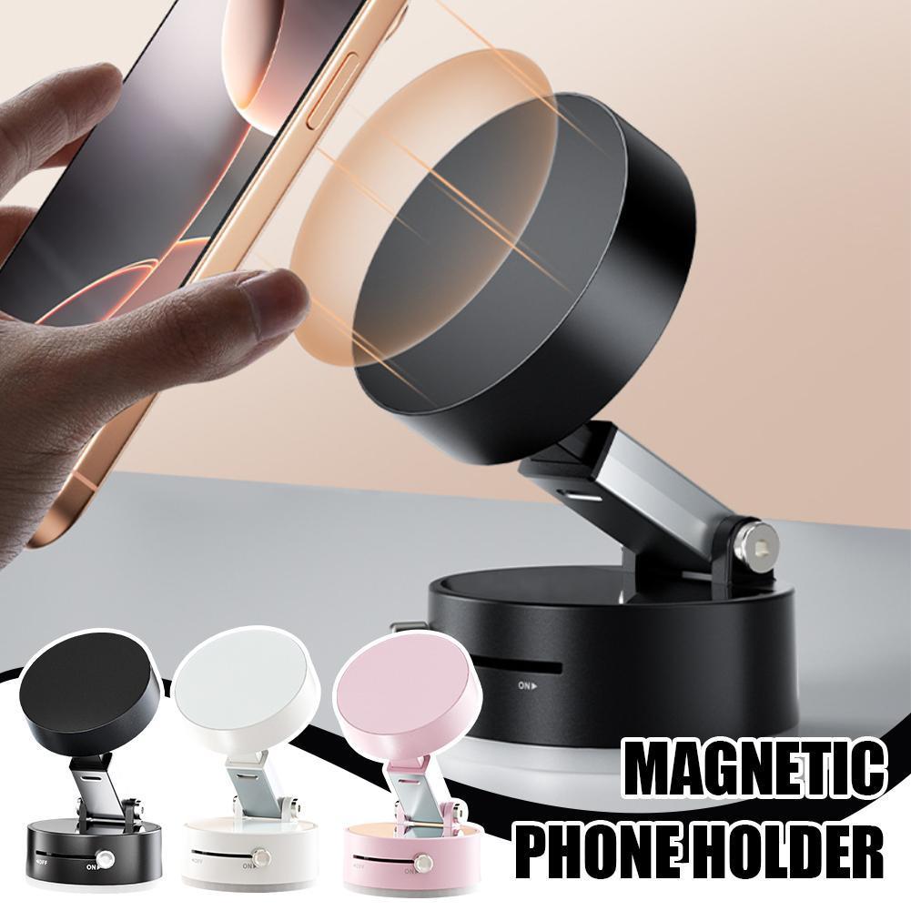 Minimalist Magnetic Vacuum Car Phone Holder